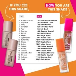 Lasting Perfection Matte Foundation -Pet Shop 20191 Collection 2x LP Table and Swatch Images Asset 1 1