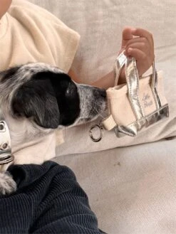 The Little Beast Poop Bag Tote - Silver -Pet Shop evermark factory the little beast poop bag tote silver poop bag holder 1146883103