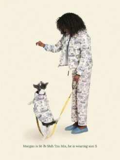 Manhunt Toile Puffer Jacket - Rachel Antonoff -Pet Shop little beast manhunt toile puffer jacket rachel antonoff dog parka 60027581956382
