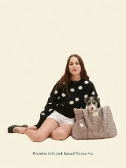 The Little Beast Carrier - Coffee Cream -Pet Shop little beast the little beast carrier coffee cream dog carrier 1147473828