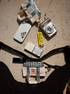 The Little Beast Poop Bag Tote - Gingham -Pet Shop little beast the little beast poop bag tote gingham poop bag holder 1176083080