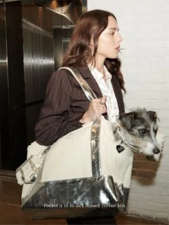 You Mean The World To Me Tote - Silver -Pet Shop little beast you mean the world to me tote silver dog carrier 1125624086